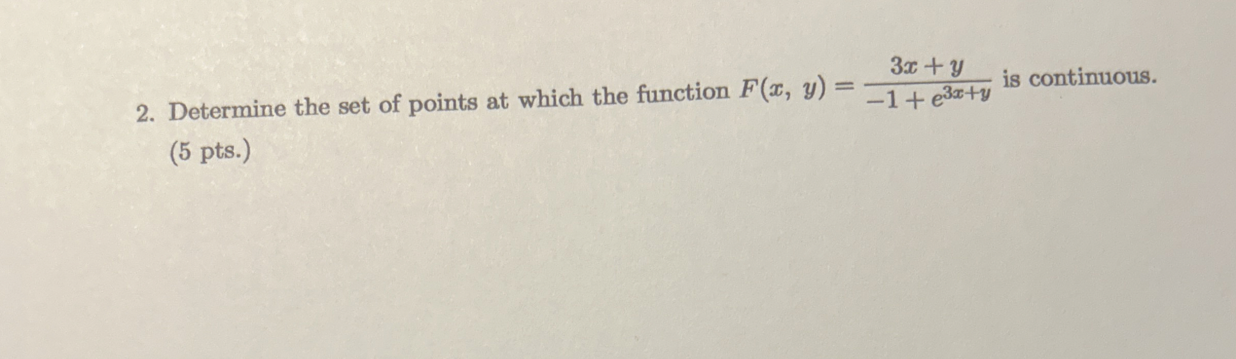 Solved Determine the set of points at which the function | Chegg.com