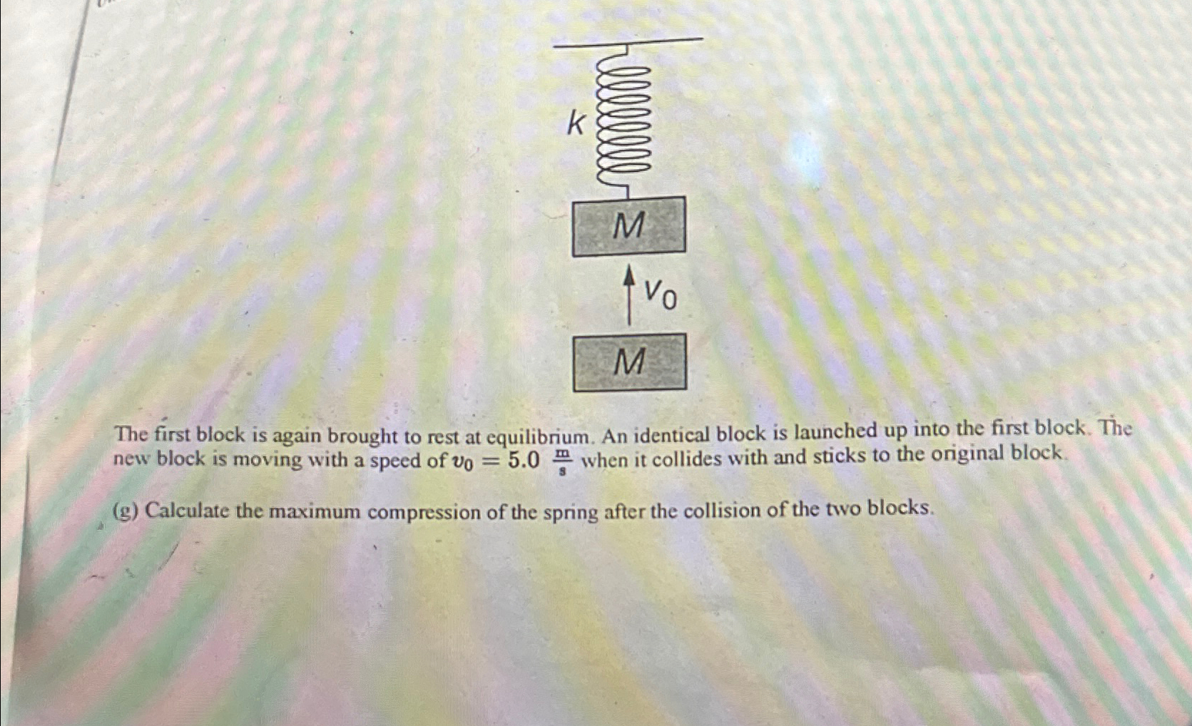 Solved The first block is again brought to rest at | Chegg.com