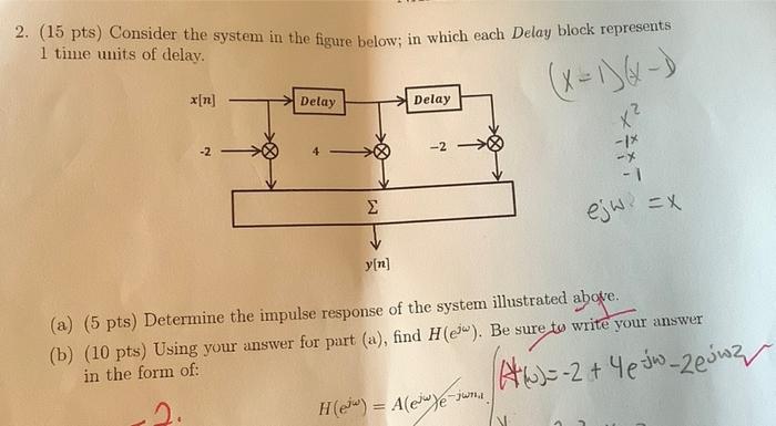 Solved (15 pts) Consider the system in the figure below; in | Chegg.com