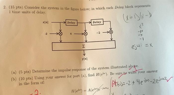 Solved (15 Pts) Consider The System In The Figure Below; In | Chegg.com