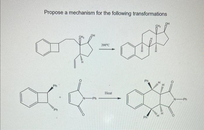 Solved Propose a mechanism for the following transformations | Chegg.com