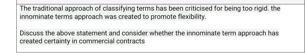 Solved The traditional approach of classifying terms has | Chegg.com