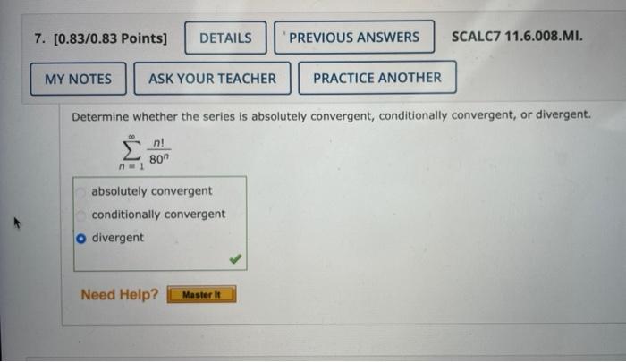 Solved Determine whether the series is absolutely | Chegg.com