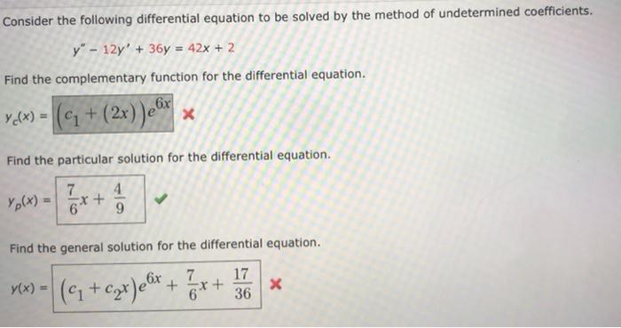 Solved Consider the following differential equation to be | Chegg.com