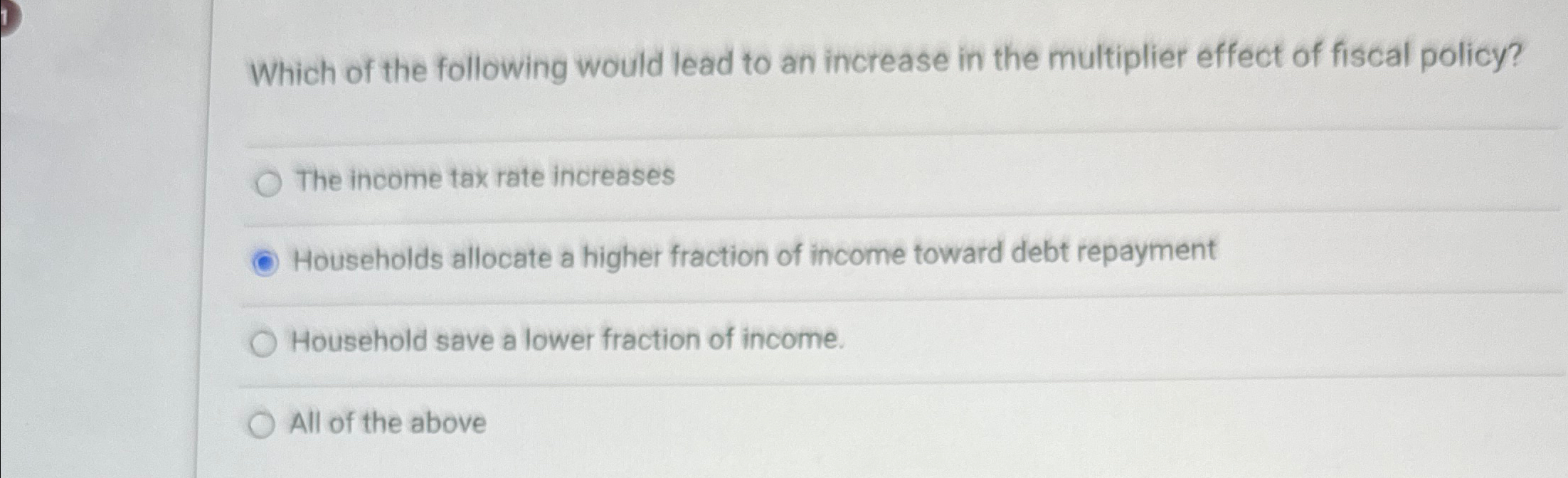 Solved Which of the following would lead to an increase in | Chegg.com