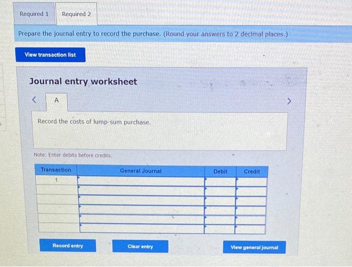 Solved Exercise 8-3 (Algo) Lump-sum Purchase Of Plant Assets | Chegg.com