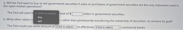 Solved The Federal Reserve Wants To Increase The Money 1741