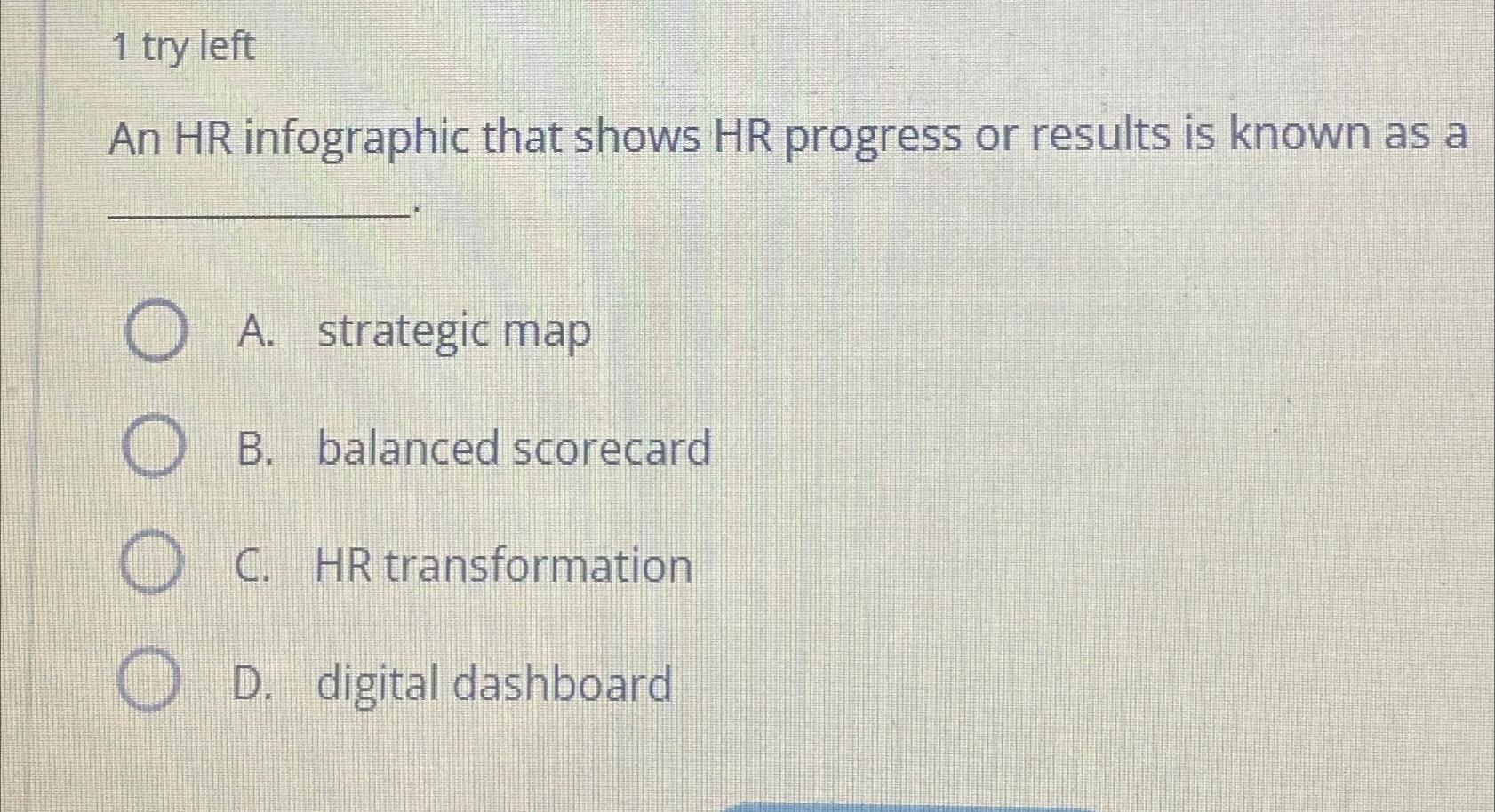 Solved 1 ﻿try leftAn HR infographic that shows HR progress | Chegg.com