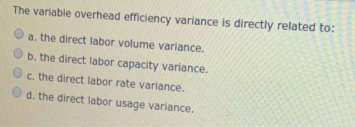 Solved Which of the following variances is the difference | Chegg.com