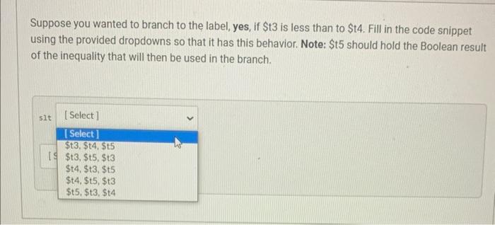 Solved Suppose you wanted to branch to the label, yes, if | Chegg.com