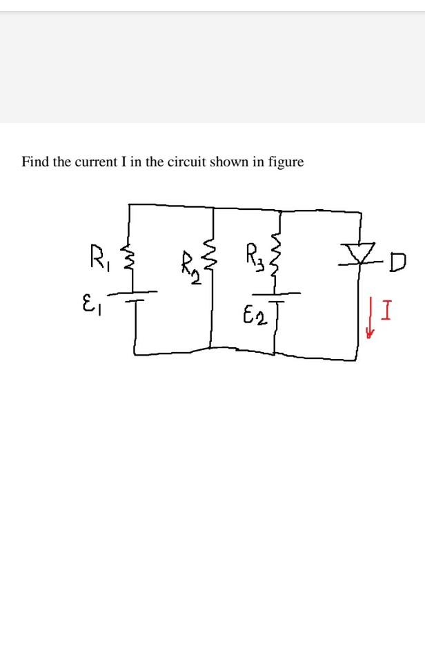 Solved Find the current I in the circuit shown in figure R. | Chegg.com