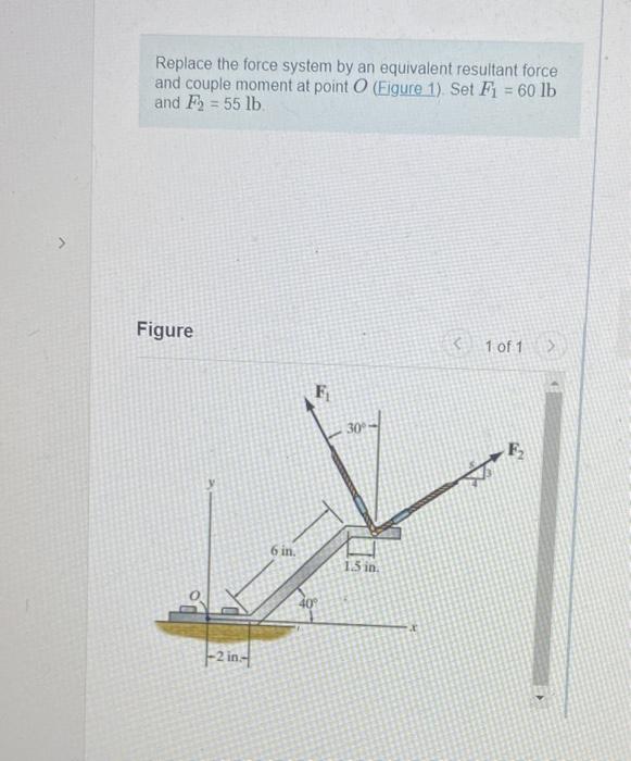 Solved Replace The Force System By An Equivalent Resultant 2158