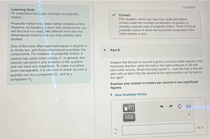 Solved Constants Correct This situation, which you may have | Chegg.com