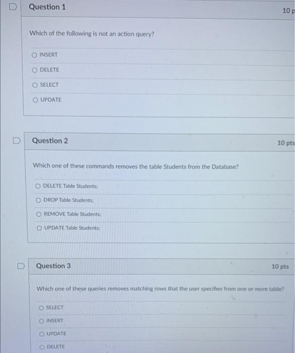 Solved Question 1 10 p Which of the following is not an | Chegg.com