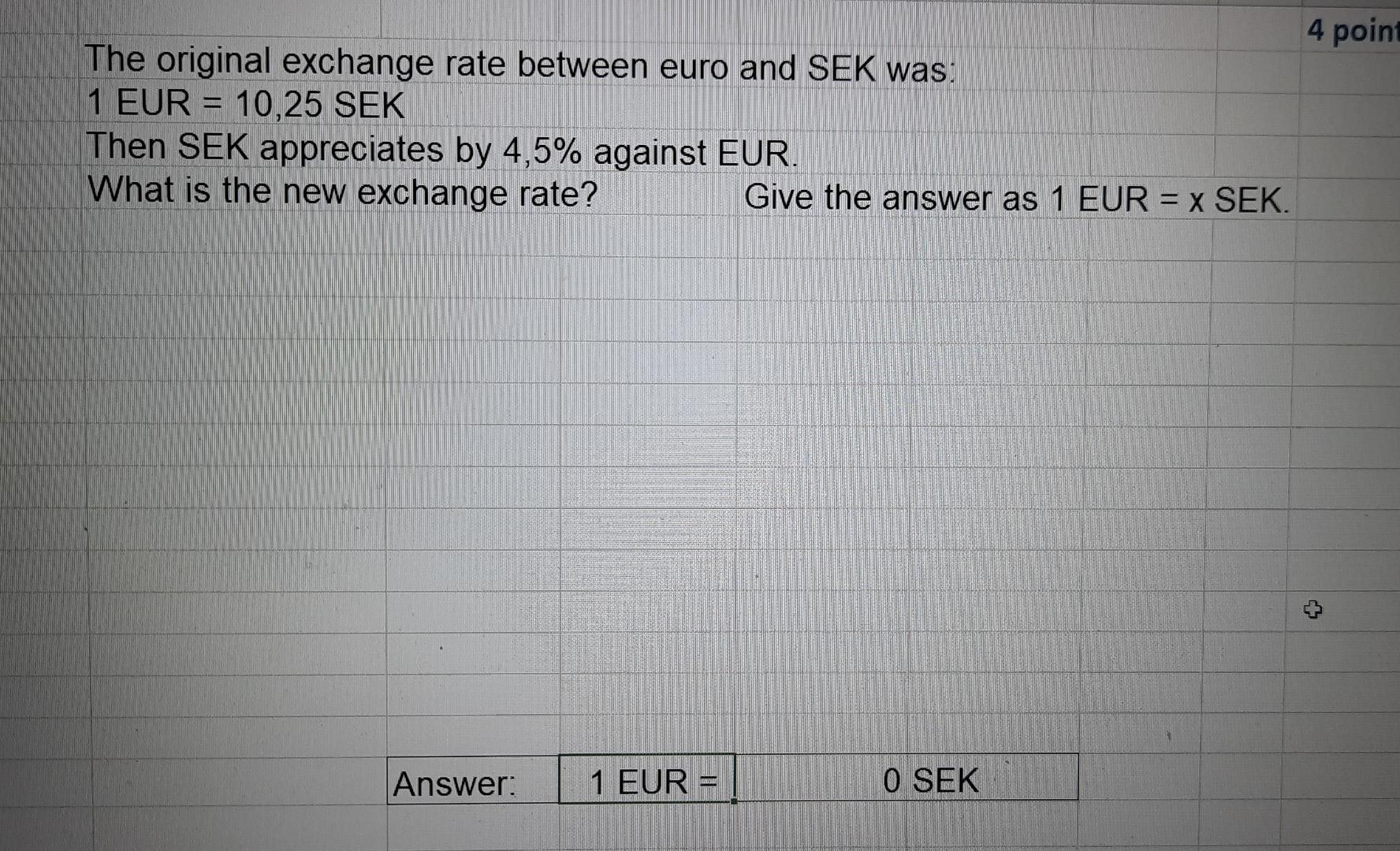 Eur to sek 1 1 Euro