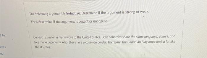 Solved The following argument is Inductive. Determine if the | Chegg.com