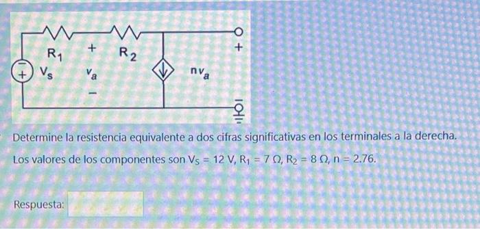 MM O + + Záy R2 Va nva 1101 Determine la resistencia equivalente a dos cifras significativas en los terminales a la derecha.