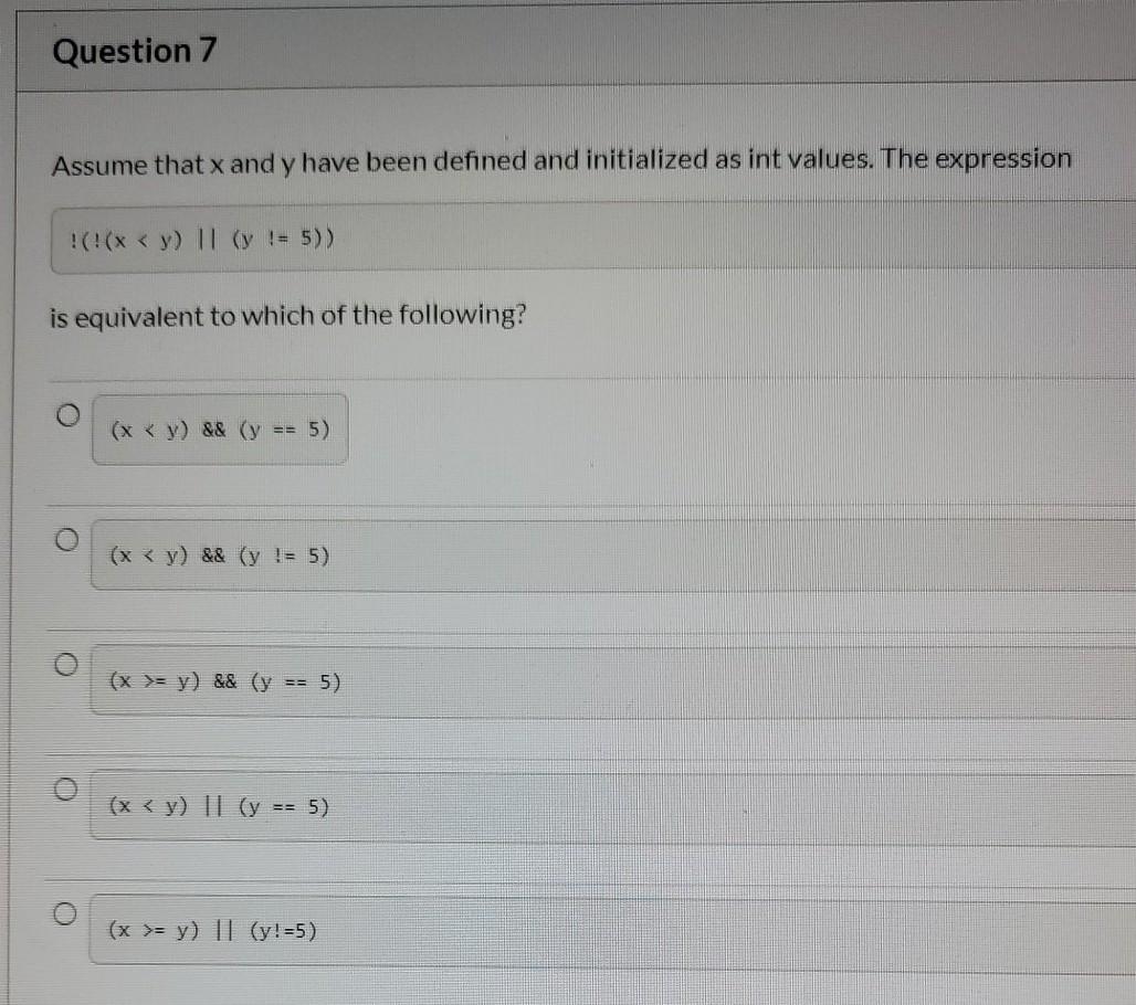 solved-question-7-assume-that-x-and-y-have-been-defined-and-chegg