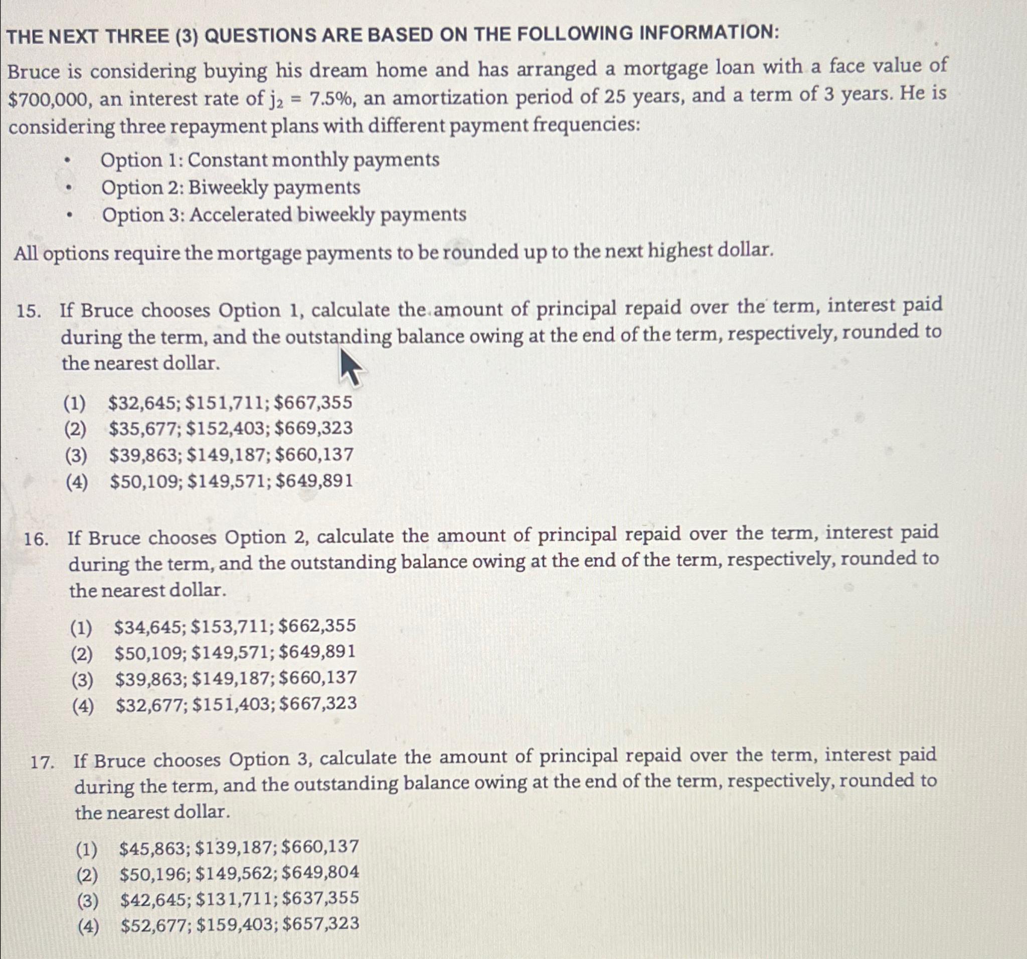 Solved THE NEXT THREE (3) ﻿QUESTIONS ARE BASED ON THE | Chegg.com