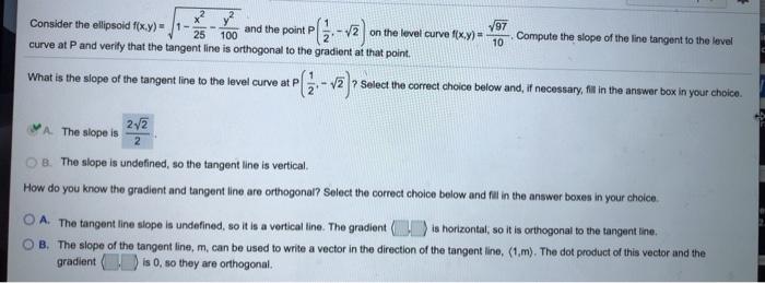 Solved and the point P - 100 10 Consider the elipsoid | Chegg.com