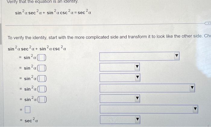 Solved Verify that the equation is an identity. | Chegg.com