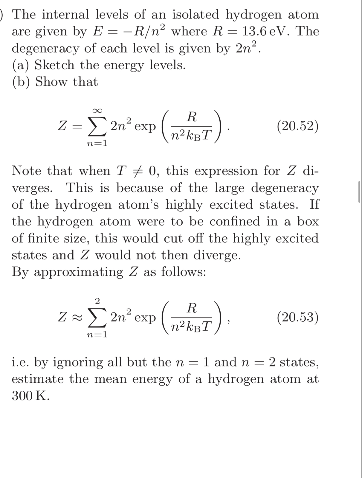 Solved The internal levels of an isolated hydrogen atom are | Chegg.com