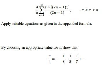 Solved sin (2n-1)x] (2n-1) - | Chegg.com