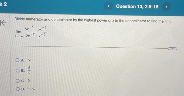 solved-divide-numerator-and-denominator-by-the-highest-power-chegg