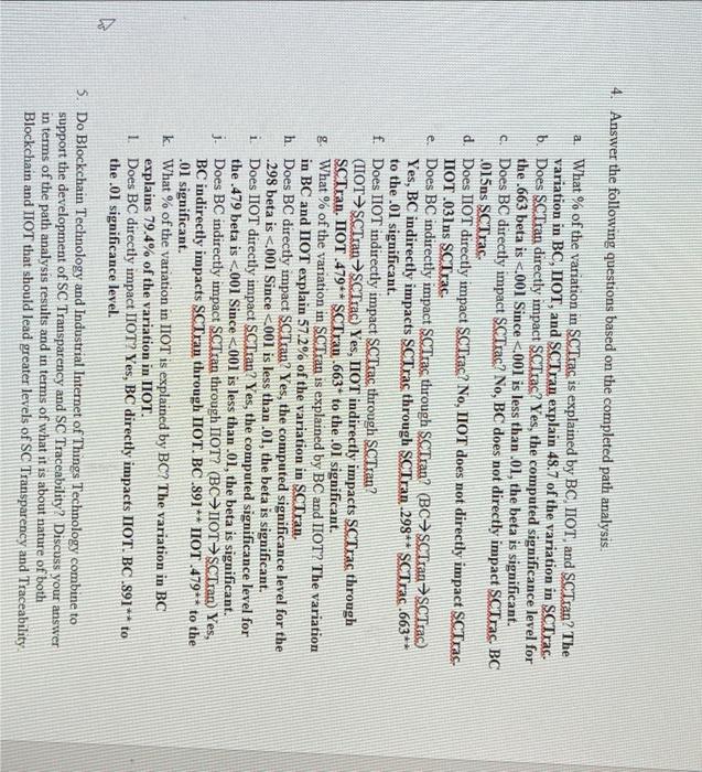 Solved Answer the following questions based on the completed | Chegg.com