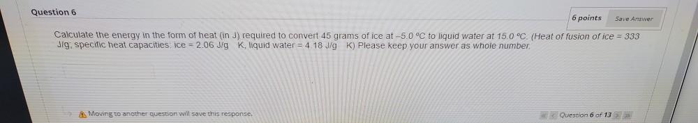 Solved Question 6 6 points Save Answer Calculate the energy | Chegg.com