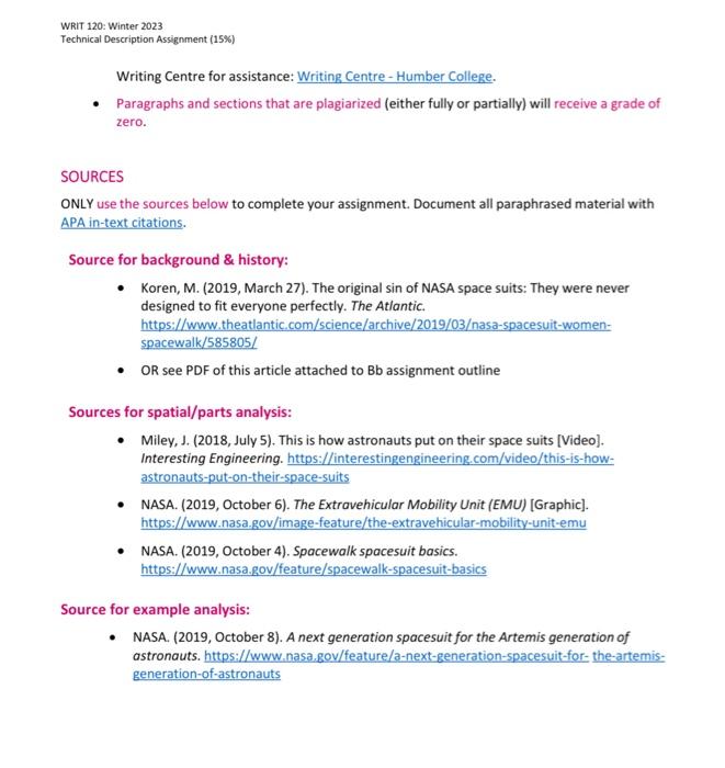 Technical Description Aasignment (15N) Technical | Chegg.com