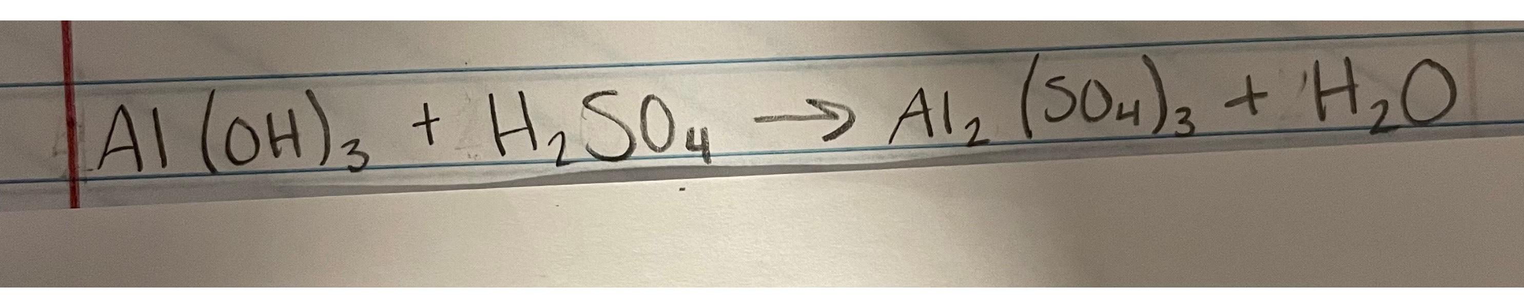 al h2o 4 3