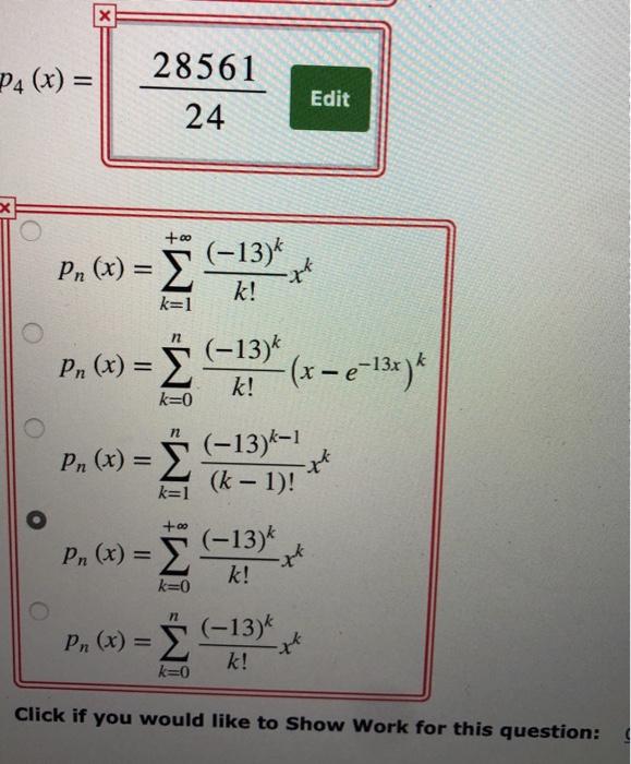 Solved Chapter 9 Section 9 7 Question 017 Find The Tayl Chegg Com