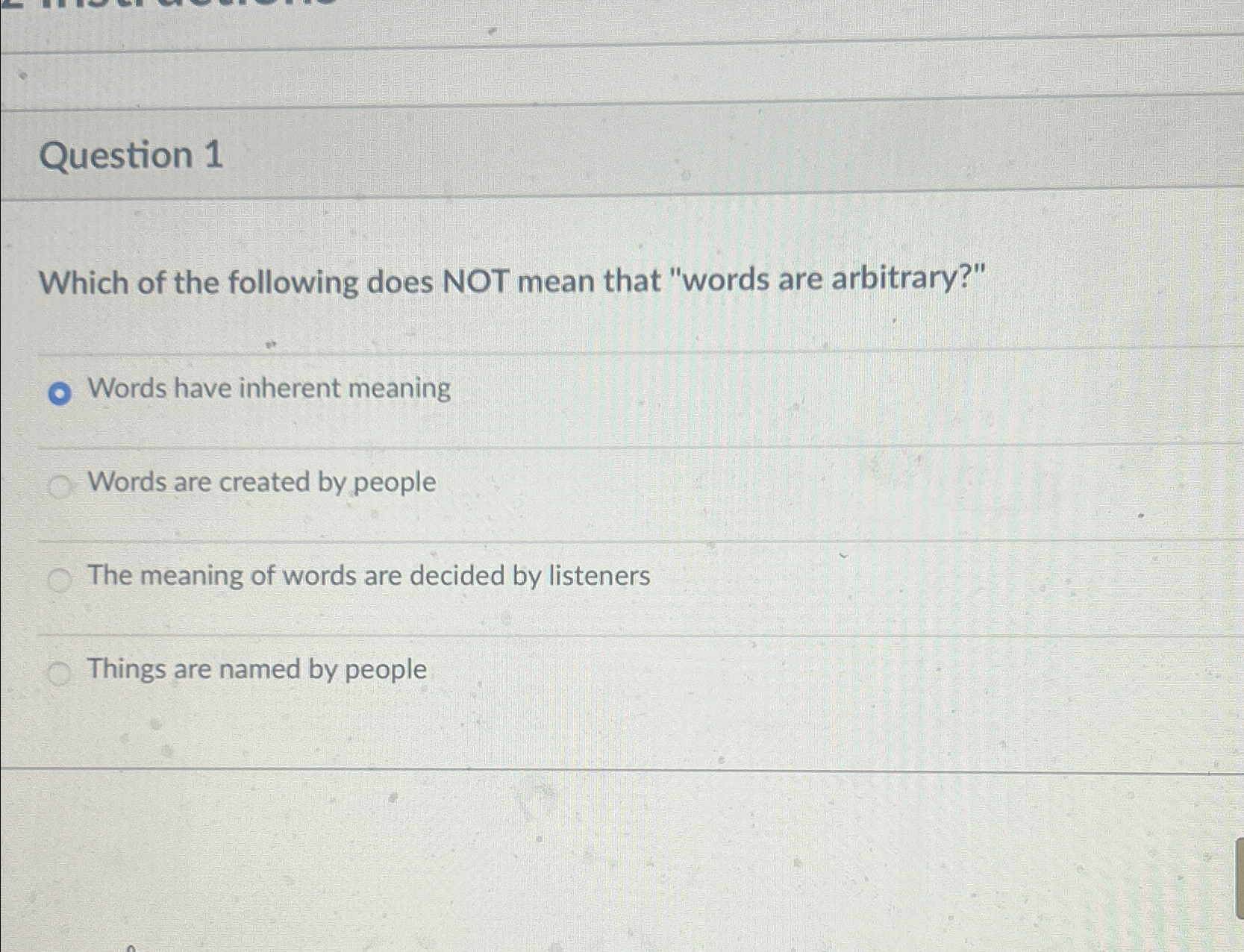 Solved Question 1Which of the following does NOT mean that | Chegg.com