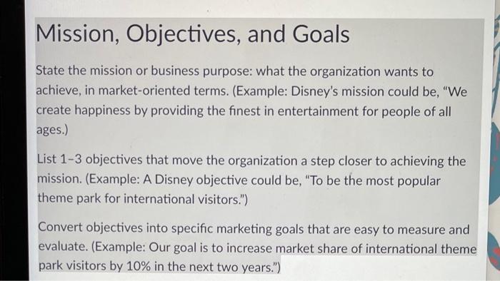 objectives and goals for business