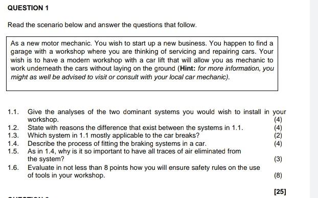 Solved Read the scenario below and answer the questions that | Chegg.com