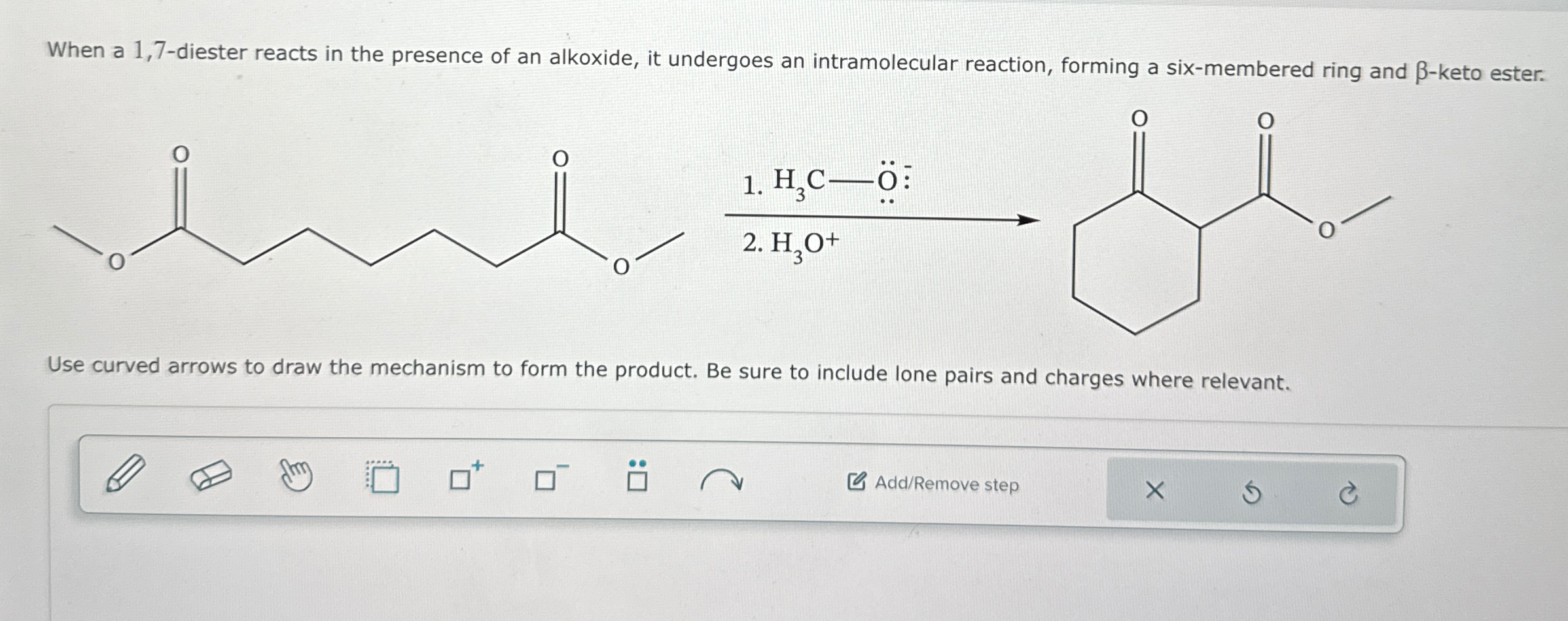 Solved When a 1,7-diester reacts in the presence of an | Chegg.com