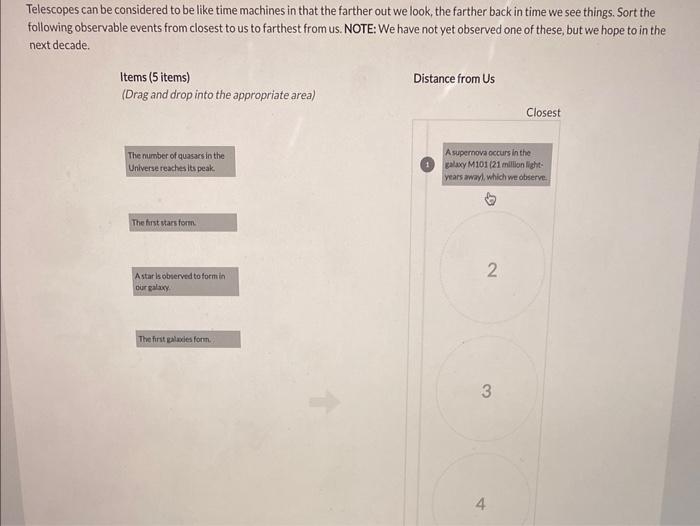 Solved Telescopes can be considered to be like time machines