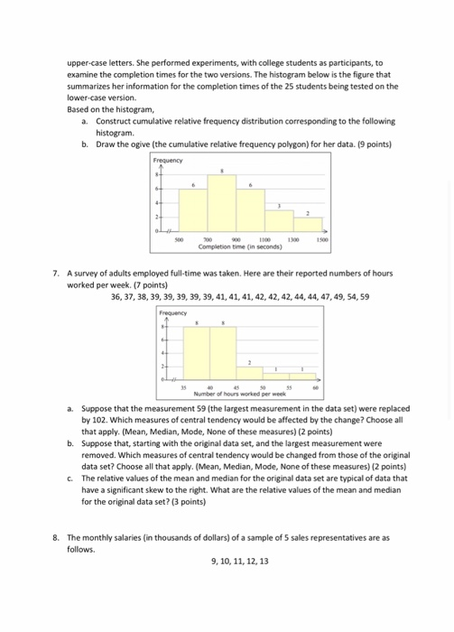 Solved 3. Draw the histogram for these data using an initial | Chegg.com