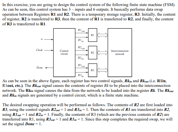 In this exercise, you are going to design the control | Chegg.com