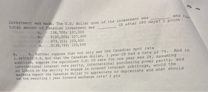 Solved 6 A S Investor Purchased 100 000 Canadian Solved 6 A S Investor Purchased