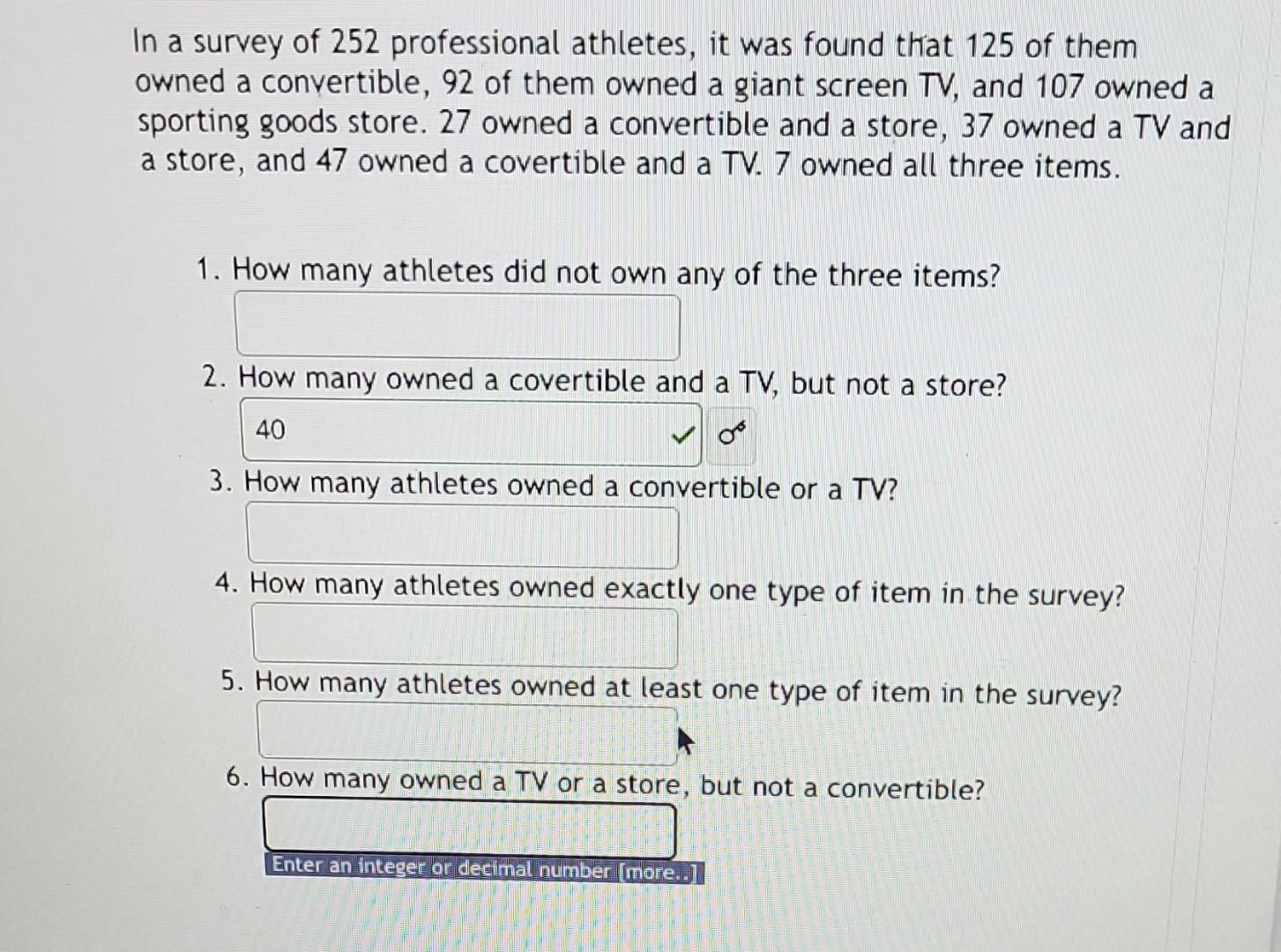 Solved In A Survey Of 252 Professional Athletes It Was Chegg Solved In A Survey Of 252 Professional Athletes It Was Chegg
