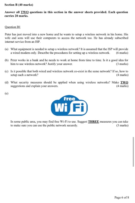 Solved Section B (40 Marks) Answer All TWO Questions In This | Chegg.com