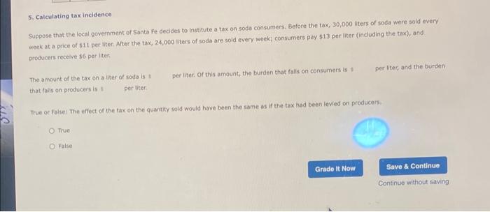 Solved Calculating Tax Incidence Suppose That The Local Chegg Com