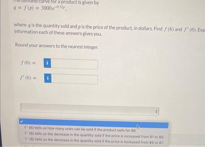 Solved The demand curve for a product is given by | Chegg.com
