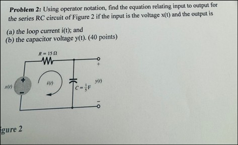 Problem 2: Using operator notation, find the equation | Chegg.com