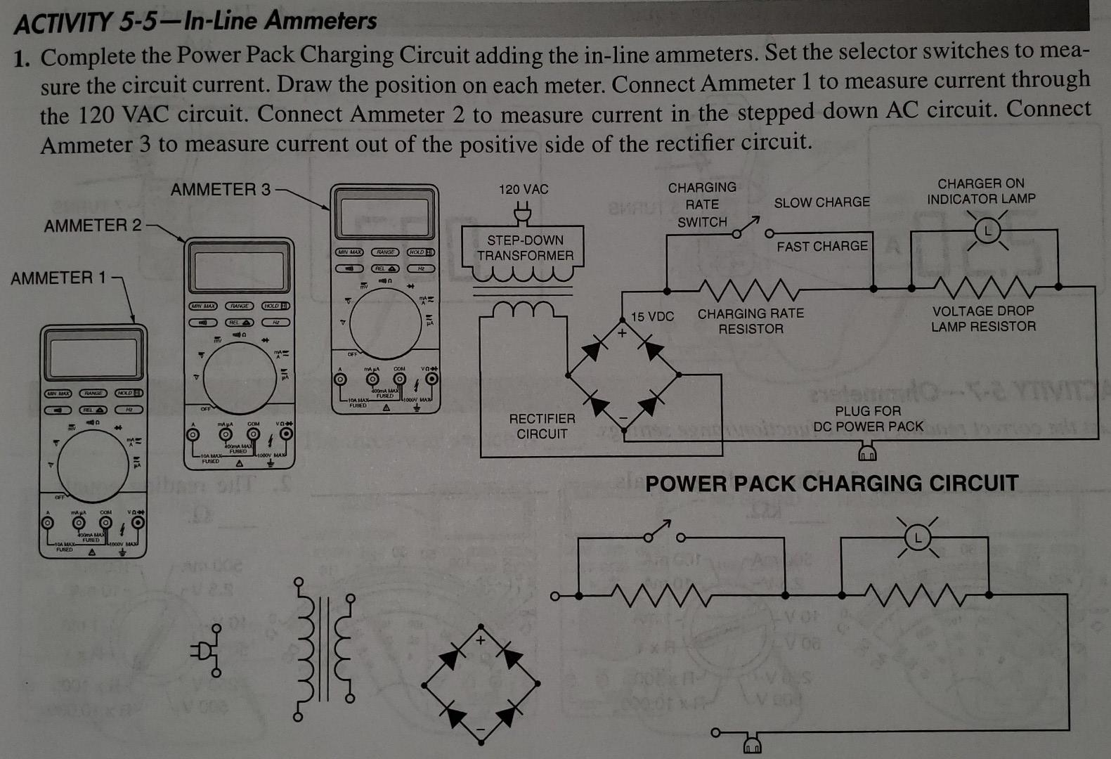 Solved ACTIVITY 55InLine Ammeters 1. Complete the Power