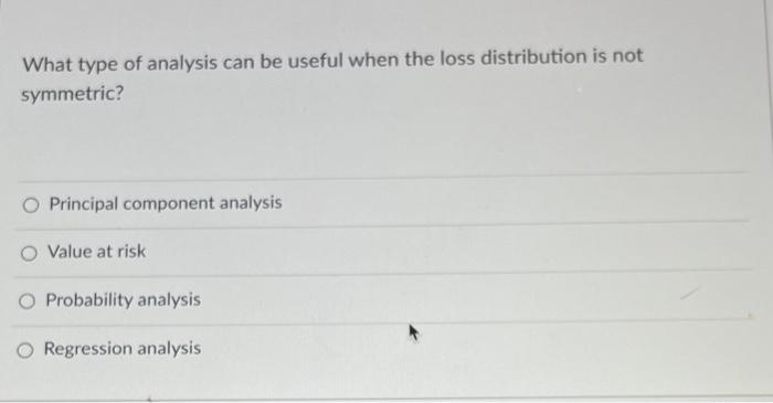 Solved What type of analysis can be useful when the loss | Chegg.com