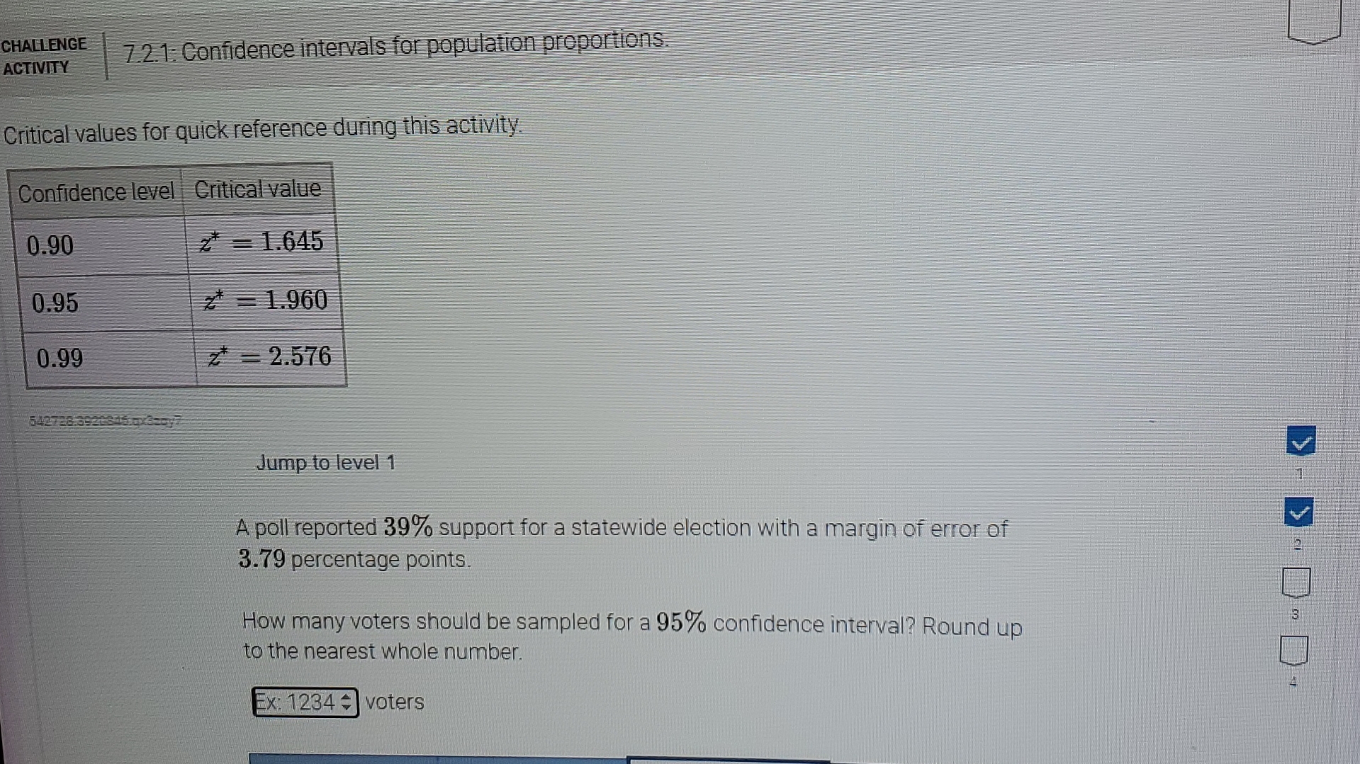 Solved CHALLENG7.2.1: Confidence intervals for population | Chegg.com