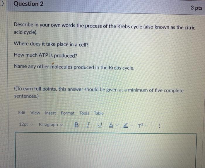 Solved Question 2 3 pts Describe in your own words the | Chegg.com